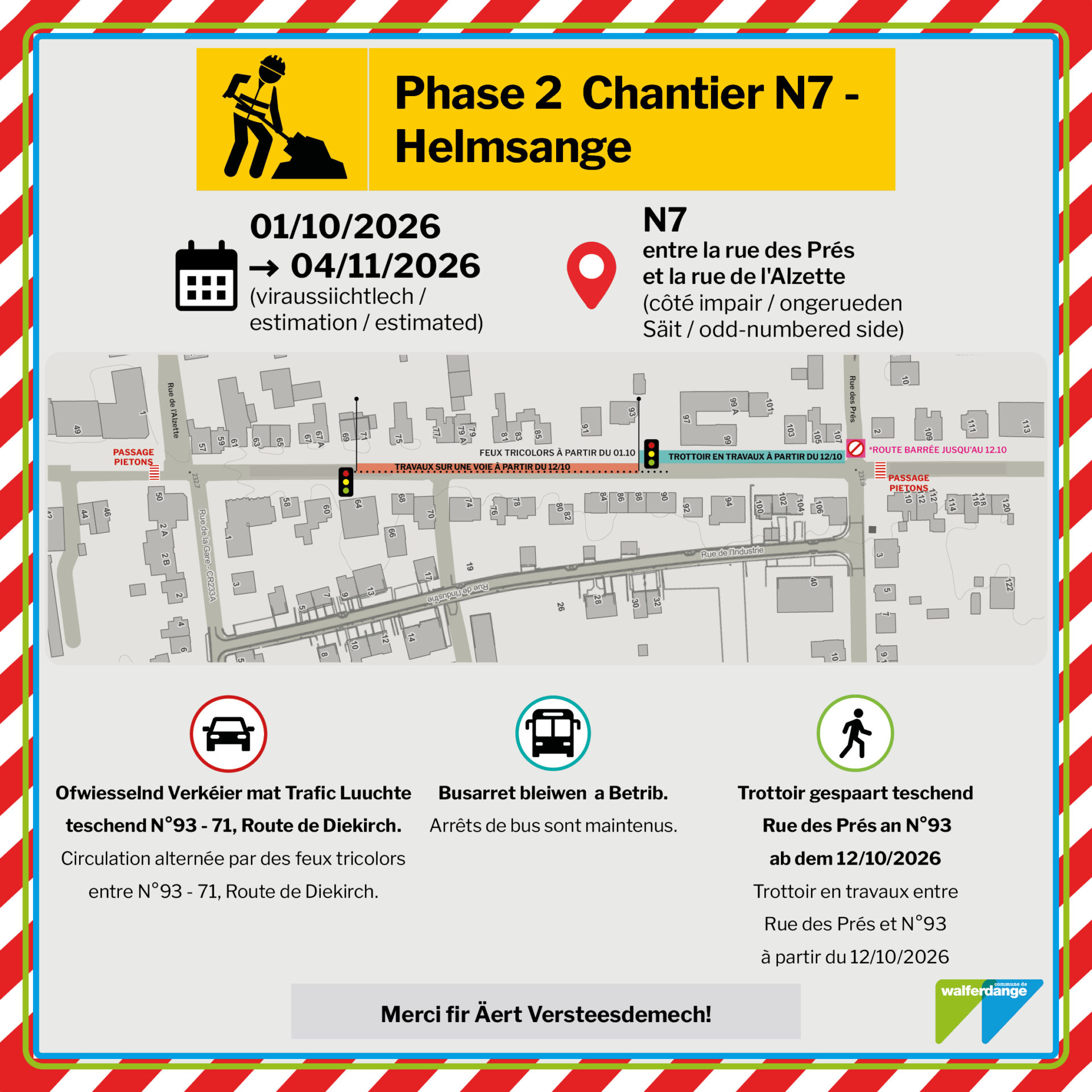 Chantier N7 – Helmsange  (Phase 2)